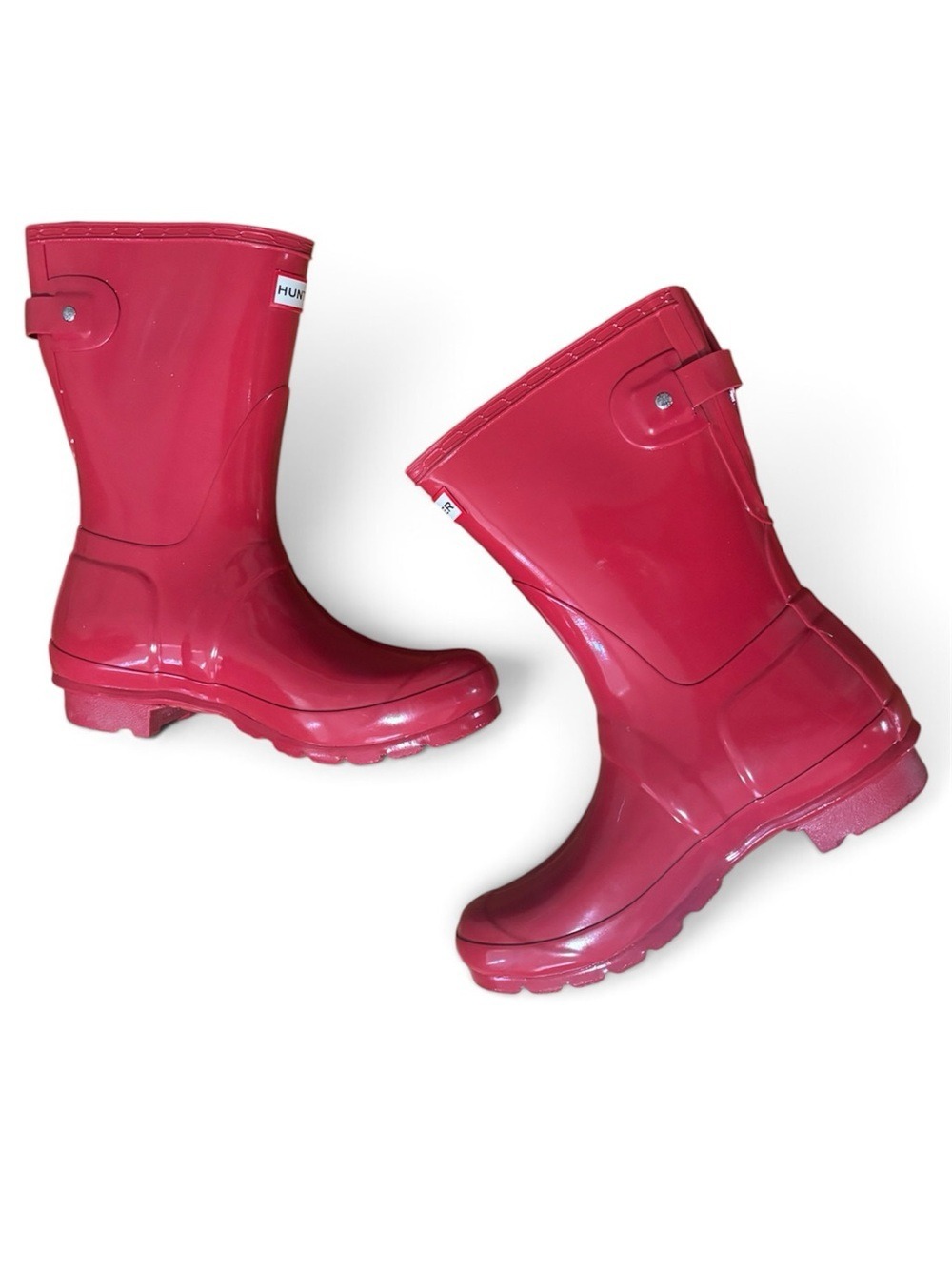 Hunter Original Short Red Gloss Rain Boots Women’s Size 7